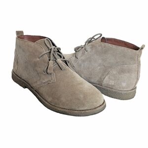 Lucky Brand Chukka Boots EBERLINE Womens Size 7 1/2 Brown Leather Suede Hippie